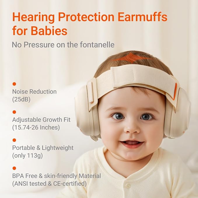 MAMAZING Baby Ear Protection for Infants and Toddlers, 25dB Noise Cancelling - Image 2