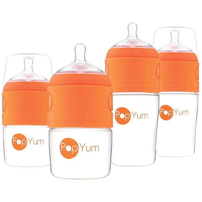 PopYum Orange Formula Making Baby Bottle Starter Set, 2X 5oz Bottles by PopYum