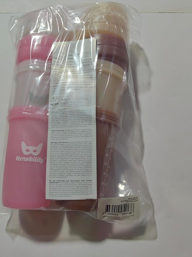 Herobility Double Anti-Colic Baby Bottles – 8.5 fl oz/240ml – 4-Pack – - Image 7