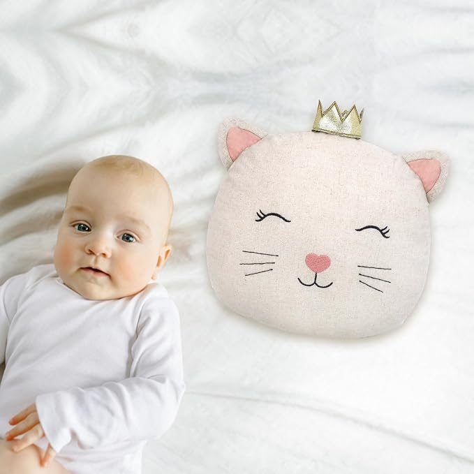 MON AMI Linen Kitty Accent Décor Pillow - Image 5