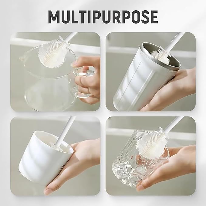 3Pcs 360° Flexible Silicone Bottle Brush - Image 6