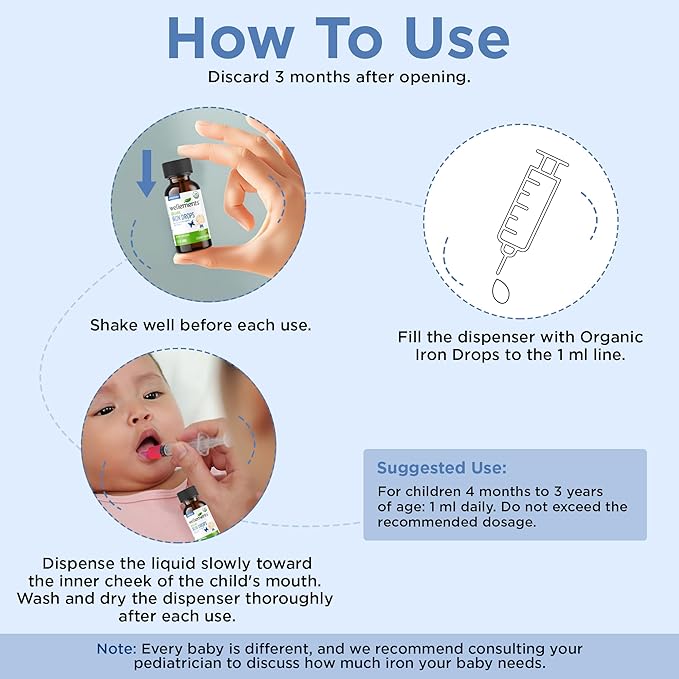 Wellements Organic Iron Drops for Newborn+ Babies - Image 6