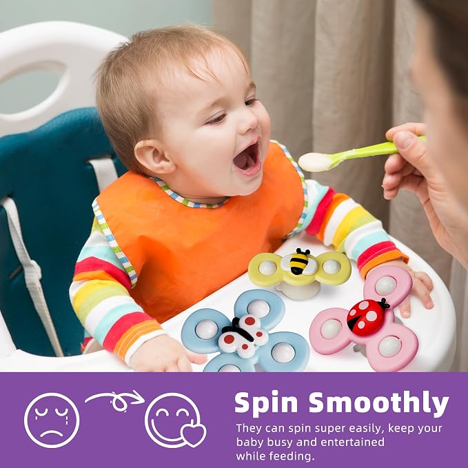 LiKee Strong Suction Cup Fidget Rotating Sensory Bath Toys - Image 6