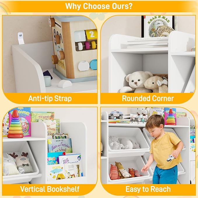 Vabches 55" Large Kids Toy Organizer - Image 6