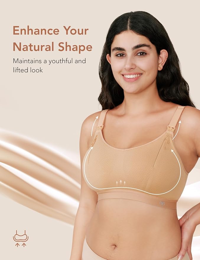 Pumping Bra Hands Free Zip Opening Seamless Nursing Bras - Image 5