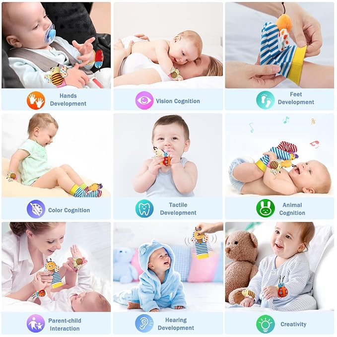 Wrist Rattles Foot Finder Rattle Toy - Image 8
