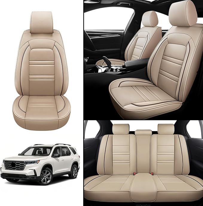 Seat Covers for Honda Pilot 2003-2025 | 5-Seats Leather Seat Covers - Image 2