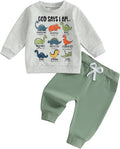 Nyapruwe Toddler Baby Boy Fall Outfit Funny Print Long Sleeve Sweatshirt by Nyapruwe