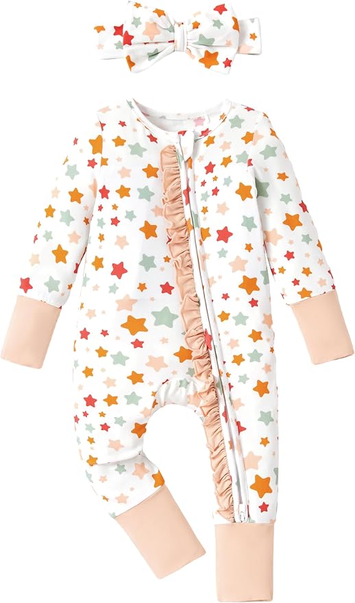 PATPAT Baby Girl Boy Clothes Newborn Infant Footie – Soft Viscose from Bamboo– by PATPAT