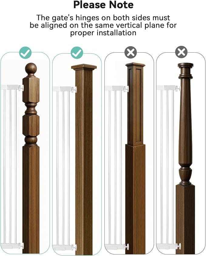 COMOMY 42" Extra Tall Baby Gate - Image 7