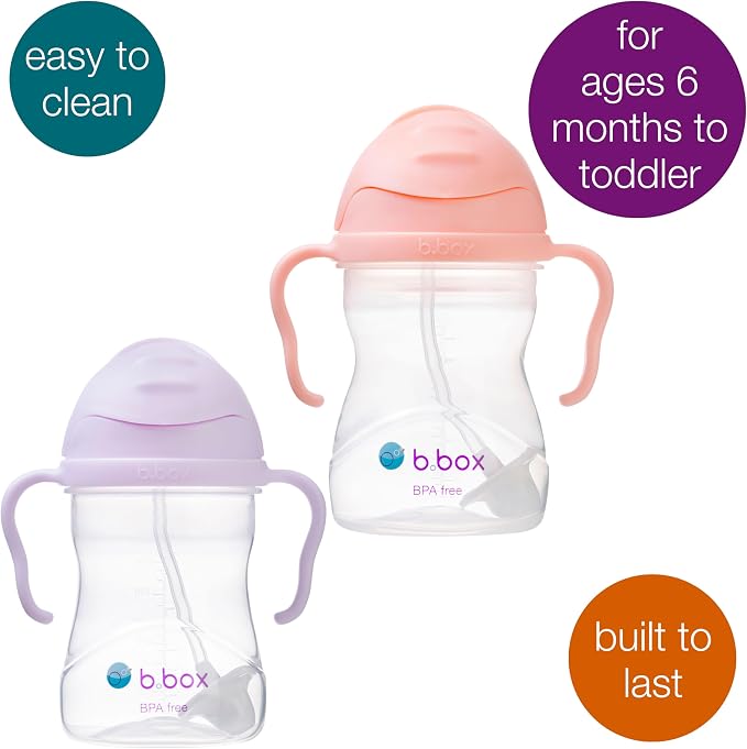 b.box Sippy Cup with Weighted Straw. Drink from any Angle, Leak Proof, Spill - Image 3