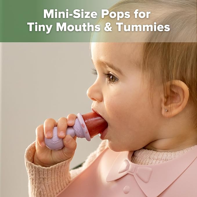 Haakaa Silicone Toddler Popsicle Mold, 3-Cavity Mini Baby Popsicle Molds - Image 2