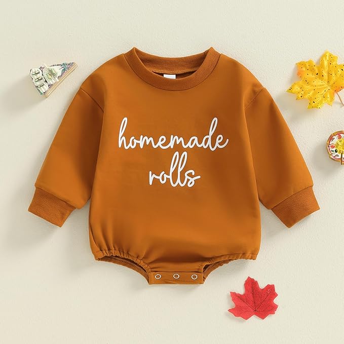 VISGOGO Newborn Infant Baby Boy Girls Oversized Romper Little Dude Sweater - Image 2