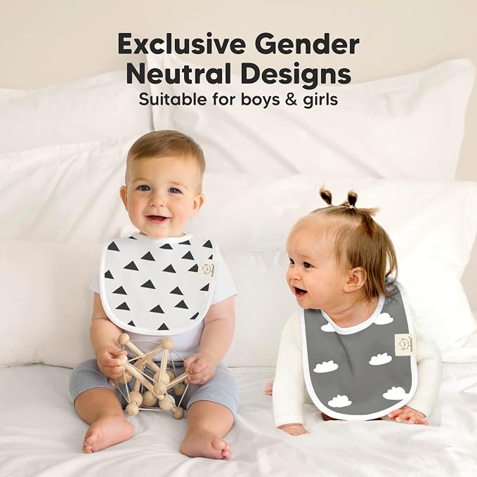 8-Pack Organic Baby Bibs for Boys, Girls - Image 6