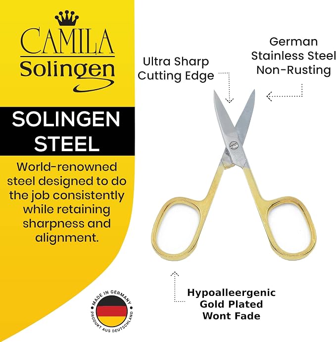 CS02 3 1/2" Professional Hypoallergenic Gold Plated Manicure & Pedicure Sharp - Image 5
