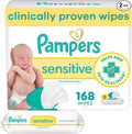 Pampers Baby Wipes Sensitive, Water Based Baby Wipes, Hypoallergenic and by Pampers