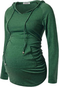 GINKANA Maternity Hoodie Long Sleeves Shirts Casual Maternity Top Pregnancy by GINKANA