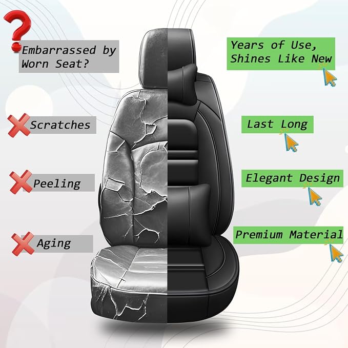 Car Seat Covers for Chevy Silverado 1500 2007-2025 | 5-Seats Seat Covers - Image 8