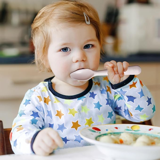 12 Pcs Kids Spoons and Forks Toddler Utensils Plastics Reusable Silverware Baby - Image 9