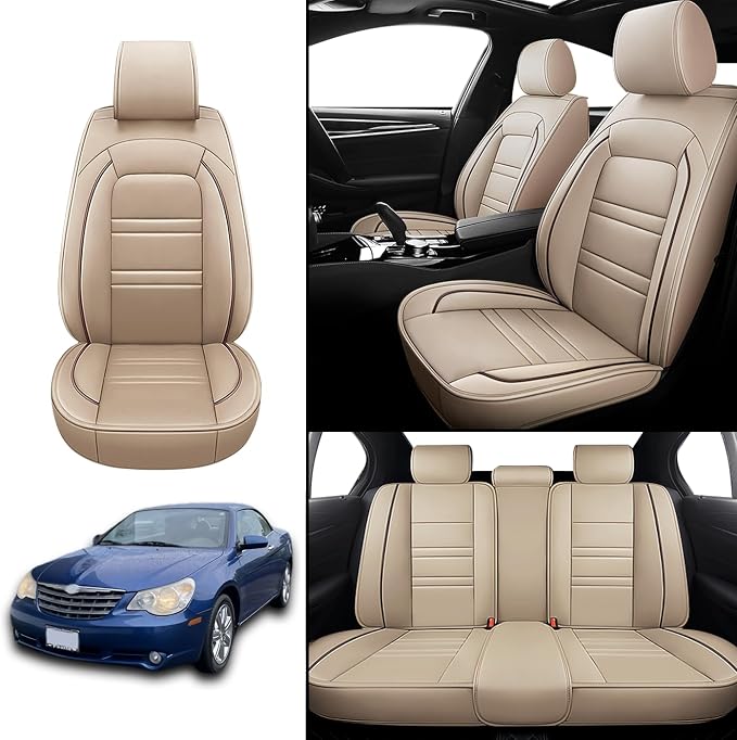 Seat Covers for Chrysler Car Sebring 2000-2010 | 5-Seats Leather Seat Covers - Image 2