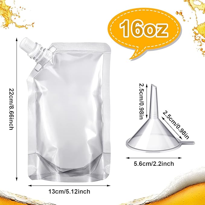 Meanplan 100 Pcs Plastic Pouches Bulk Reusable Squeeze Pouches Clear Plastic - Image 2