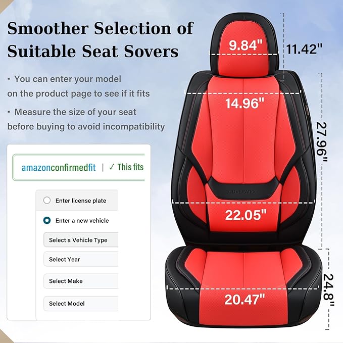 Coverado Car Seat Covers Full Set, Seat Covers - Image 5