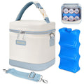 Mancro Baby Bottle Cooler Bag for Breast Milk, Includes Ice Pack, Fits 6 x 9oz by Mancro
