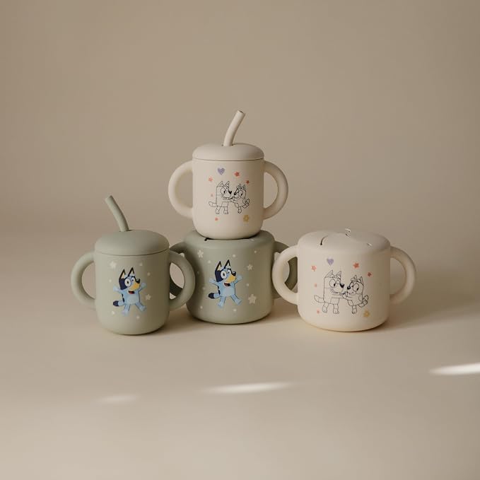 mushie x Bluey 100% Silicone Training Cup & Straw - Image 5