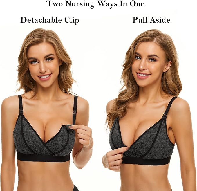 Pumping Bra Hands Free Pumping Bra and Nursing Bra Adjustable Wireless - Image 3