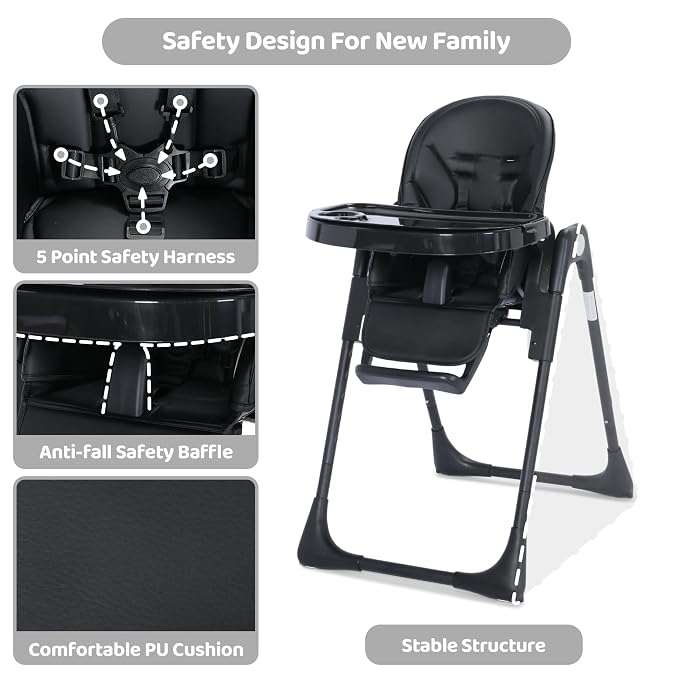 3 in 1 Foldable Baby High Chair, Infant High Chairs - Image 6