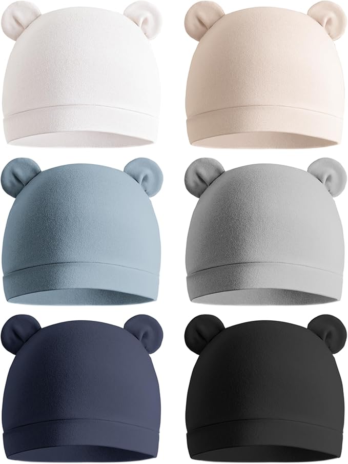 Konssy 6-Pack Baby Newborn Hats by Konssy