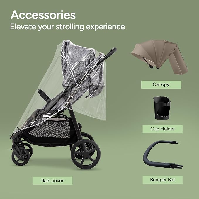Mompush Nova Baby Stroller for Toddler, Infant & Newborn | Spacious Seat & - Image 9