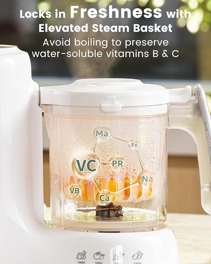 GROWNSY Baby Food Maker with Steam Basket, One Step Baby Food Processor Steamer - Image 3