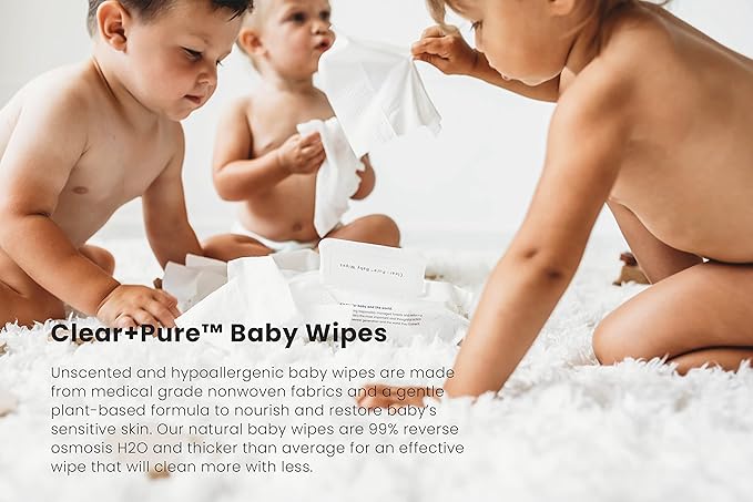 Parasol Clean+Pure Natural Baby Wipes, 99.9% Reverse-Osmosis Water, pH Balanced - Image 4