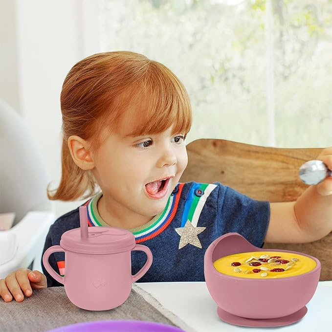 100% Silicone Baby Feeding Set, BPA Free Baby Dishes Set - Image 7