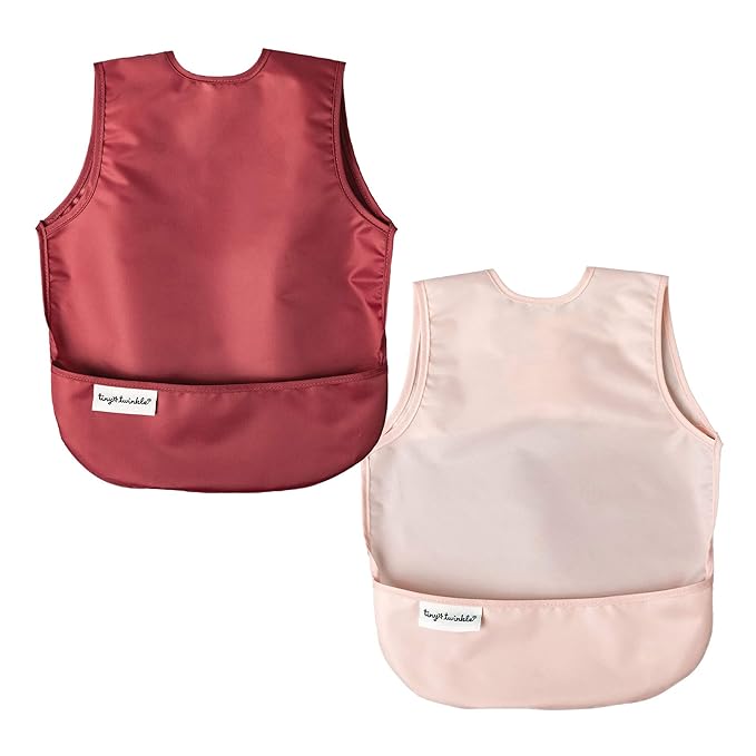 Tiny Twinkle Short Sleeve Apron Bibs by TinyTwinkle