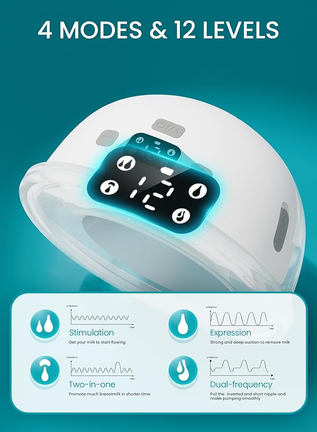 Paruu Hands Free Breast Pump P16, Wearable Breast Pump Electirc Portable - Image 2