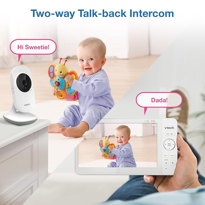 VTech Video Baby Monitor with 7" Color LCD Screen, Long Battery Life, Secure - Image 5