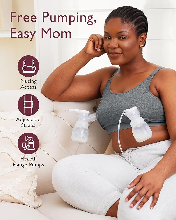 Momcozy Hands Free Pumping Bra, Adjustable Breast-Pumps Holding and Nursing Bra - Image 2