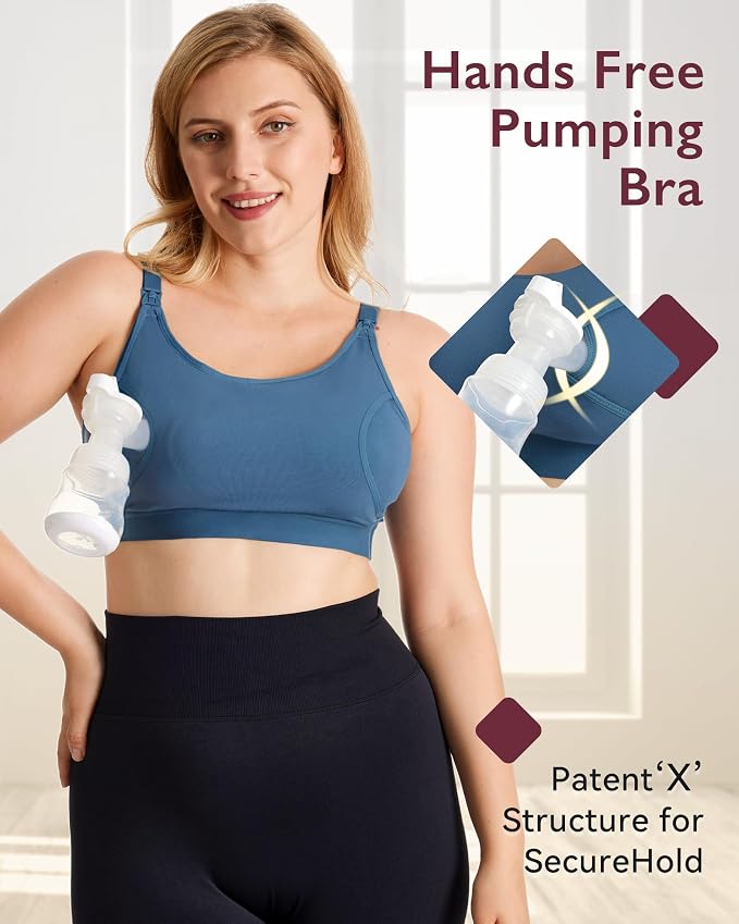 Momcozy Hands Free Pumping Bra, Adjustable Breast-Pumps Holding and Nursing Bra - Image 3