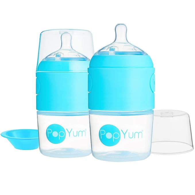 PopYum 5 oz Blue Anti-Colic Formula Making/Mixing/Dispenser Baby Bottles - Image 8