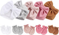 BQUBO Newborn Baby Girls Hats Mittens Set Hospital Hat Beanie Infant Bow Hats by DRESHOW