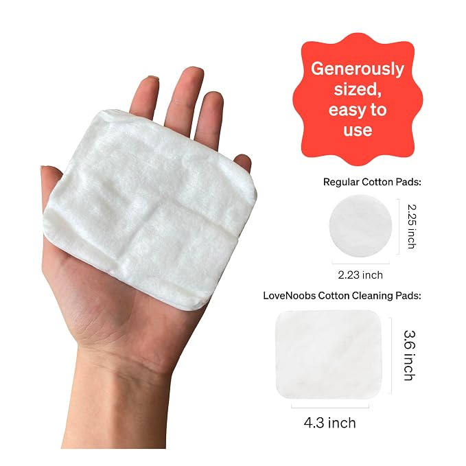Baby Cotton Pads for Diaper Change by LoveNoobs, Ultra Soft 100% Organic Extra - Image 8