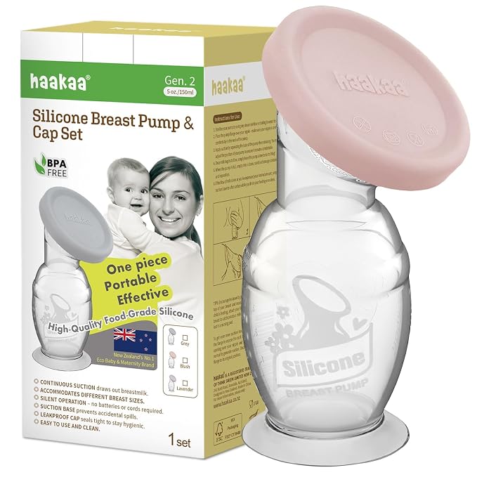 haakaa Silicone Breast Pump & Silicone Cap 5oz/150ml by haakaa