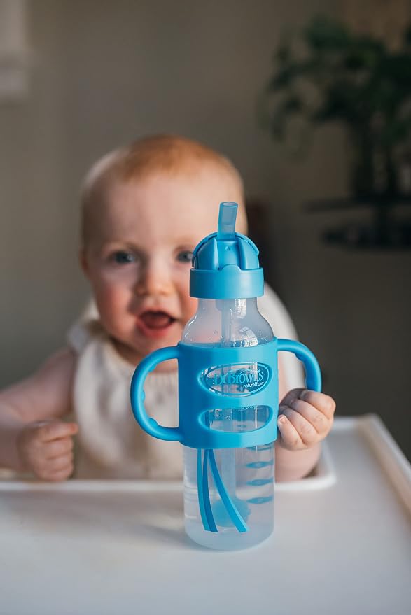 Dr. Brown's Milestones Narrow Sippy Straw Bottle, Spill-Proof - Image 3