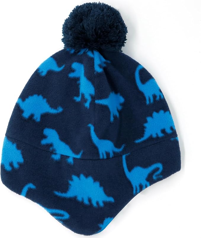 Duoyeree Kids Beanie Hat for Boys Girls Pom-pom Kint Hats Cozy Lining Winter - Image 3