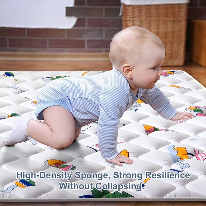 Baby Play Mat - 6ft X 4ft, Premium Thicker Foam One-Piece Crawling Mat - Image 4