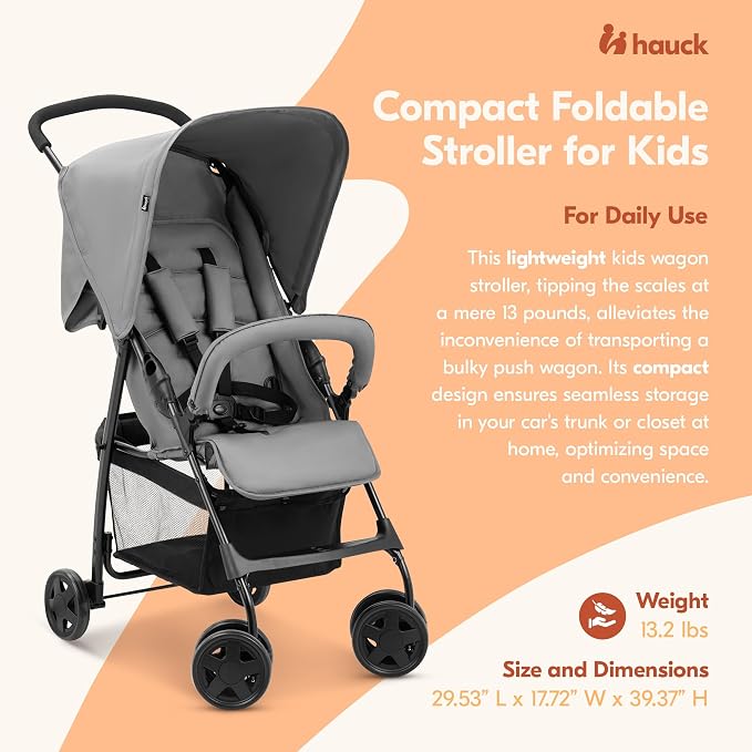 hauck Lightweight and Compact Travel Baby/Toddler Foldable Stroller - Image 2