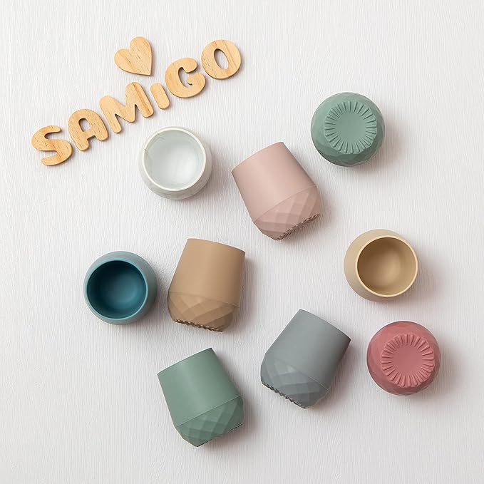 SAMiGO Silicone Baby Cups for 6-12 Months, Tiny Open Cups for Training and - Image 6