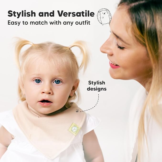 8-Pack Organic Baby Bandana Bibs - Image 4